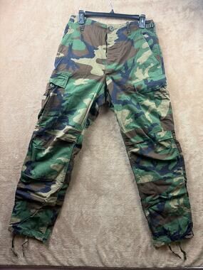 Vintage USGI Woodland Camo BDU Pants Small Regular M81 Combat Cargo Trousers